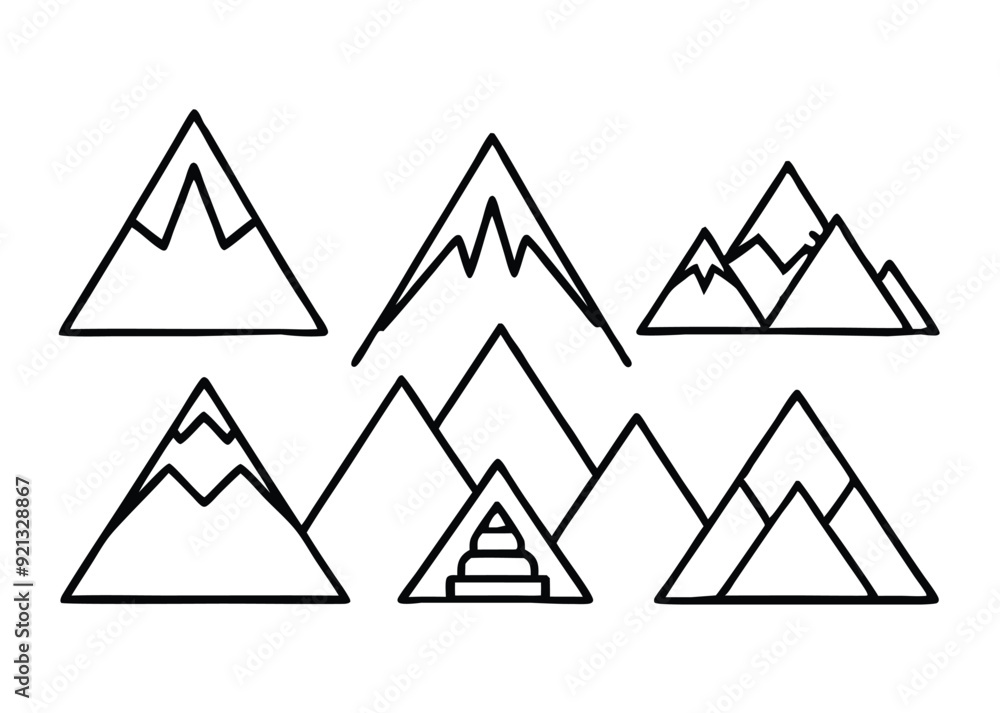 set of mountains collection of grapes vector illustration, silhouette, logo icon and line art Bundle files set of mountains collection of grapes vector illustration, silhouette, logo icon and line art Bundle files