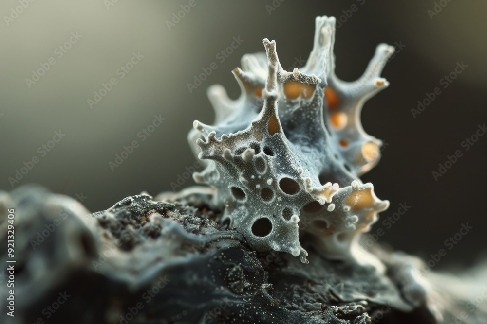 Detailed view of sea anemone attached to a rock in the ocean, Intriguing shapes and formations in the smallest of beings Detailed view of sea anemone attached to a rock in the ocean, Intriguing shapes and formations in the smallest of beings