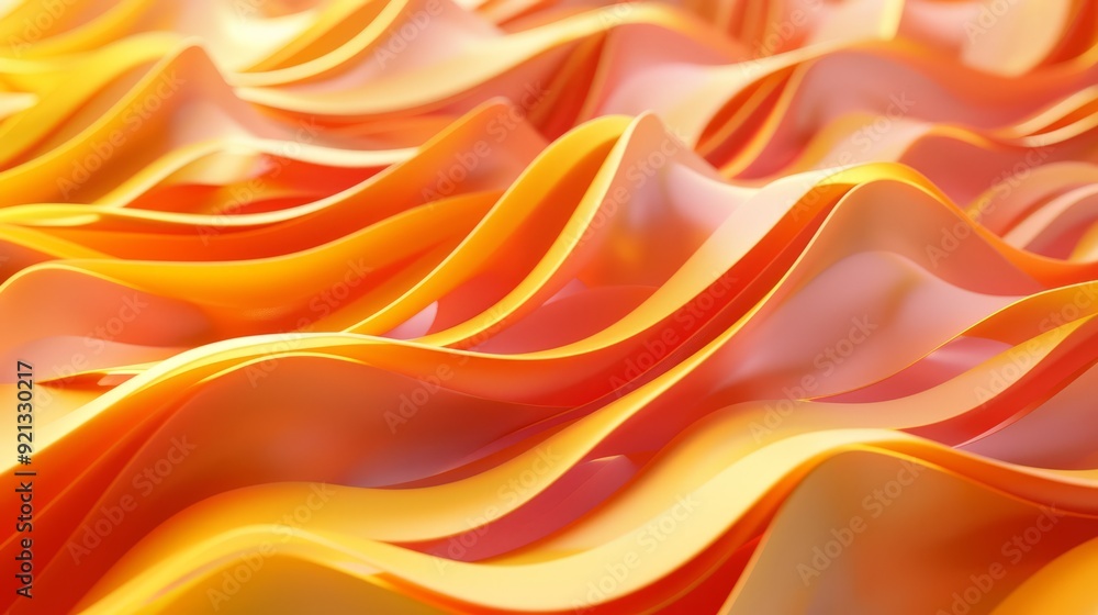 Orange and Yellow 3D Ribbons ripple to make a Multicolored abstract wallpaper. Orange and Yellow 3D Ribbons ripple to make a Multicolored abstract wallpaper.