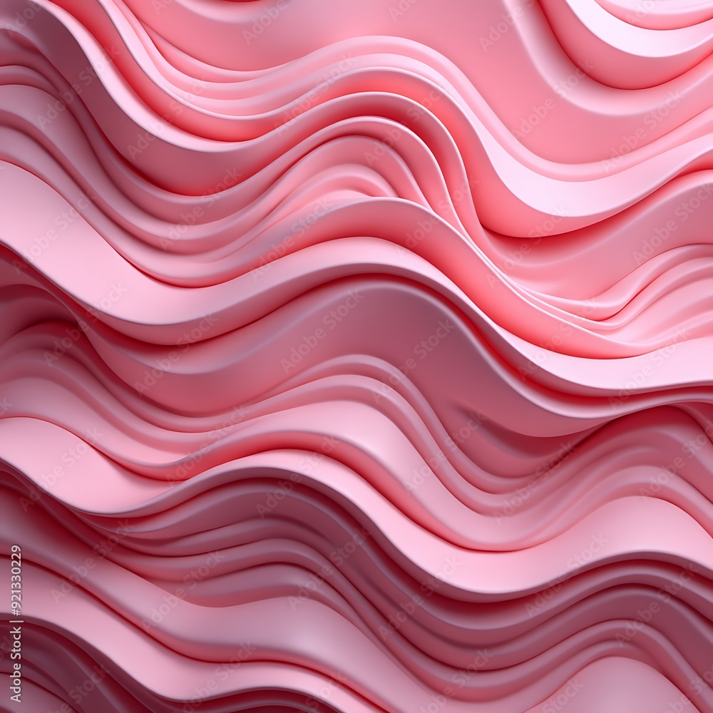 Pink 3D Waves arranged to create a Colorful abstract background Pink 3D Waves arranged to create a Colorful abstract background