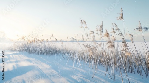 Wallpaper Mural Recognizing winter grasses in snowy fields Torontodigital.ca