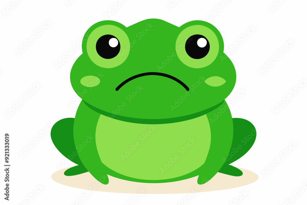 Fototapeta premium Sad frog vector design illustration on white background