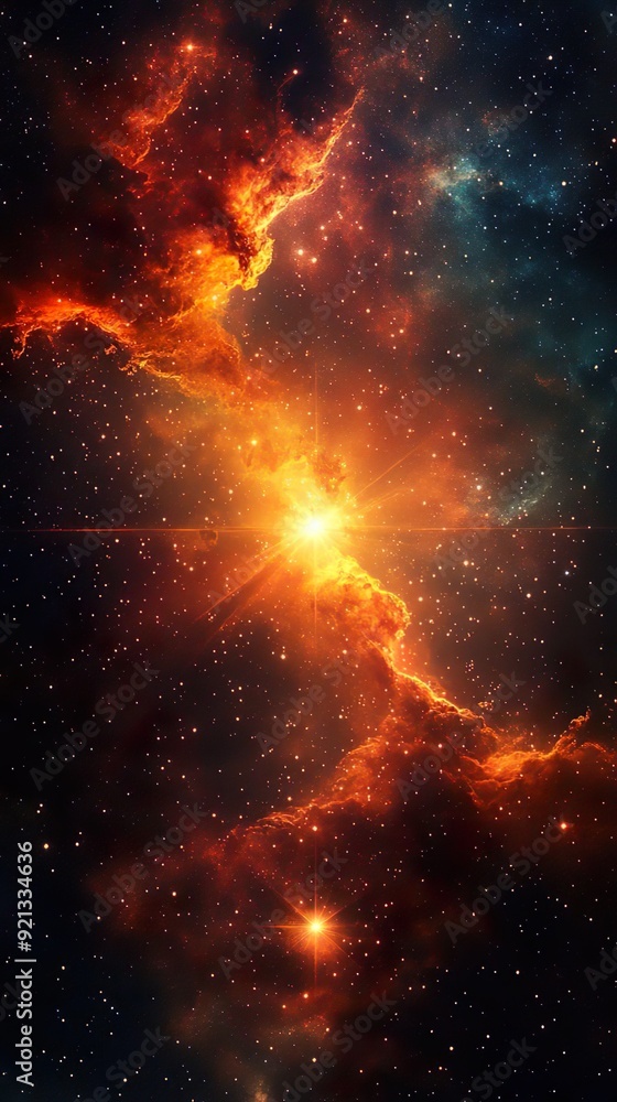 Fototapeta premium Big Bang sparks the universe’s creation of new galaxies photo