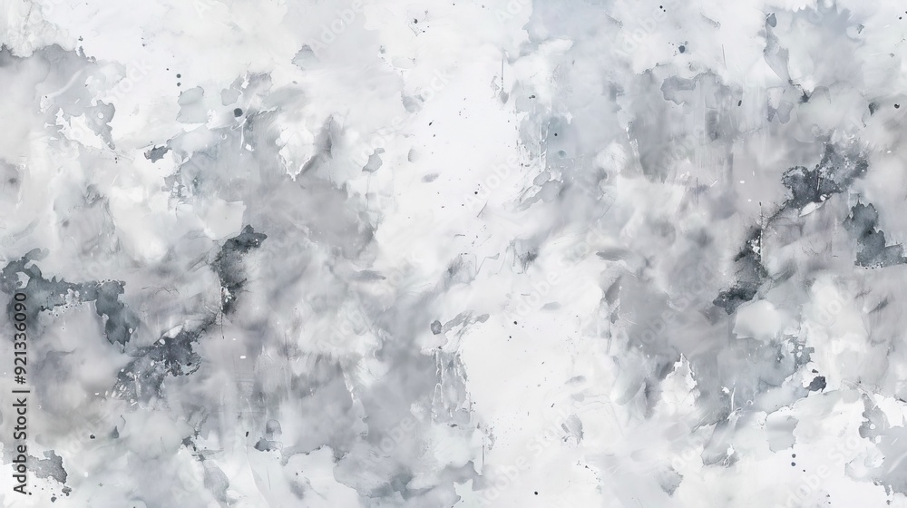Fototapeta premium Gray aesthetic watercolor background. Artistic abstract ink background.