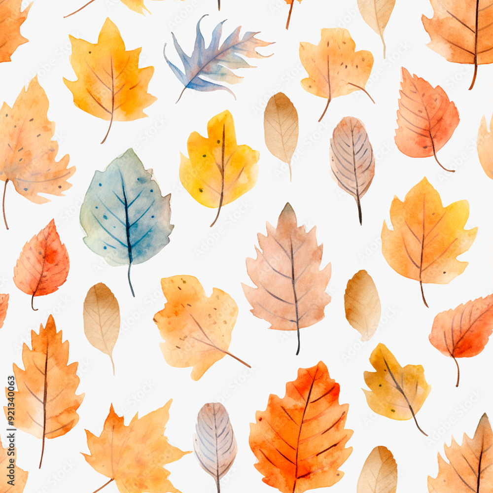 Obraz premium autumn leaves seamless pattern