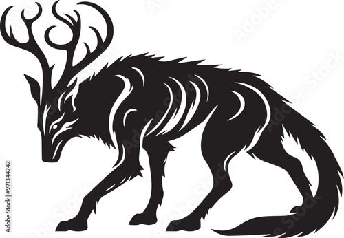Wendigo vector silhouette illustration