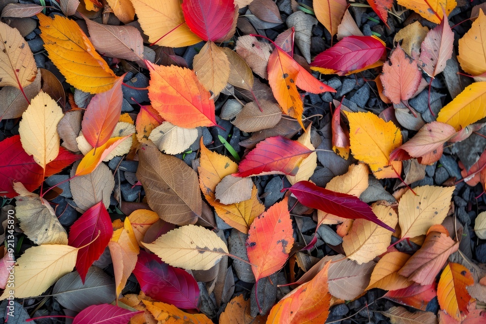 A cluster of fallen leaves in shades of orange, red, and yellow lying on the ground, Leaves in various shades of orange, red, and yellow scattered on the ground A cluster of fallen leaves in shades of orange, red, and yellow lying on the ground, Leaves in various shades of orange, red, and yellow scattered on the ground