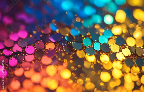 golden glitter dust bokeh background