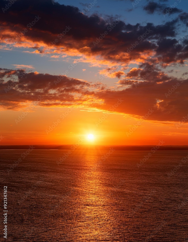 Sunrise or Sunset: A horizon scene with the sun rising or setting, providing a large area of sky for adding text or showcasing products against a beautiful backdrop Sunrise or Sunset: A horizon scene with the sun rising or setting, providing a large area of sky for adding text or showcasing products against a beautiful backdrop