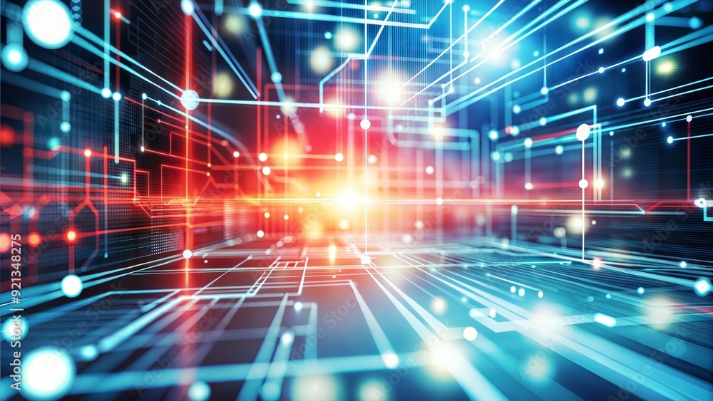 Binary code blue technology background science, network computer digital internet Binary code blue technology background science, network computer digital internet