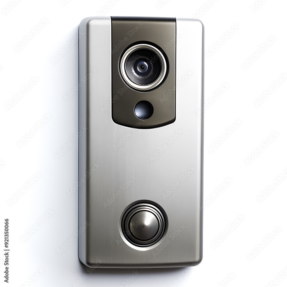 smart doorbell isolated on white background smart doorbell isolated on white background