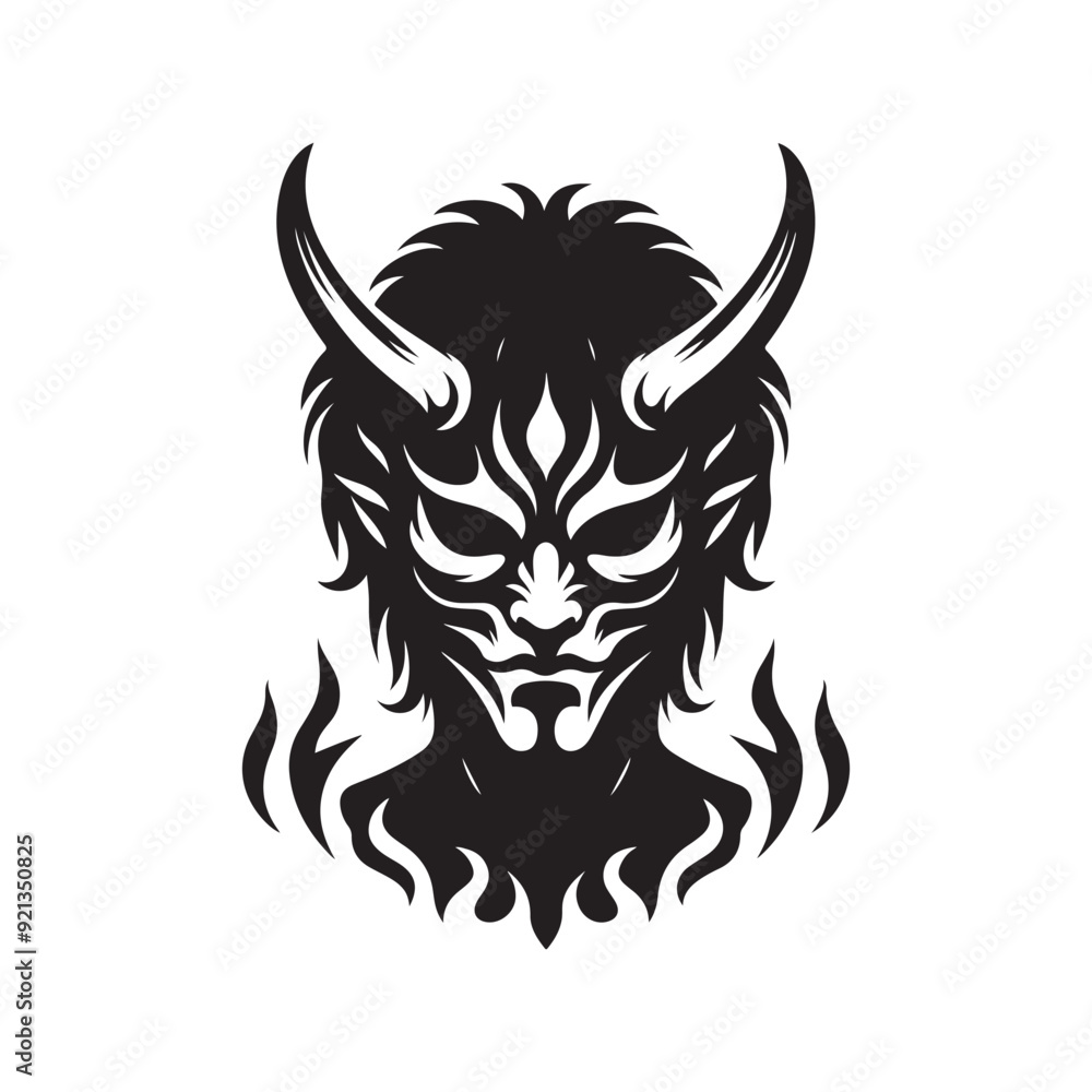 Monster Mask silhouette vector illustration Monster Mask silhouette vector illustration