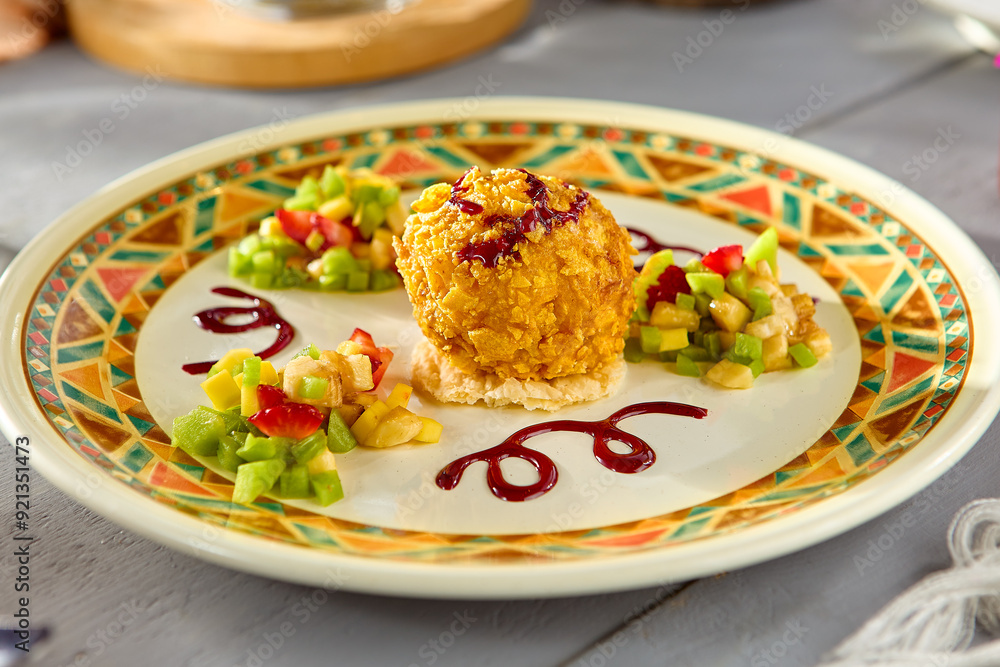 Fried Ice Cream with Fruit Tartare A Delightful Fusion Dessert Fried Ice Cream with Fruit Tartare A Delightful Fusion Dessert