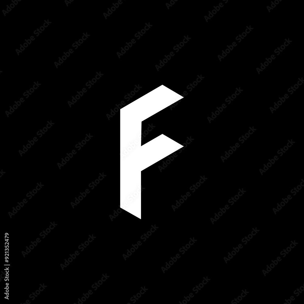 letter F simple letter logo letter F simple letter logo