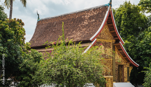 Wat Xieng Thong a Buddhist monastery in Laos photo