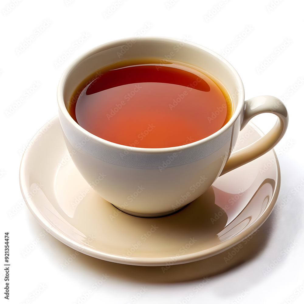 tea in ceramic cup isolated on white background tea in ceramic cup isolated on white background