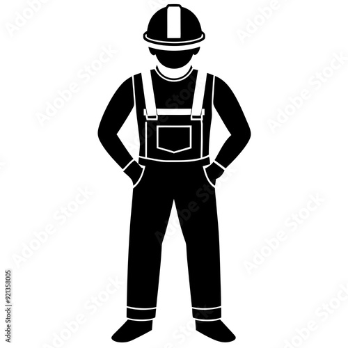 The man a head on helmet art vector