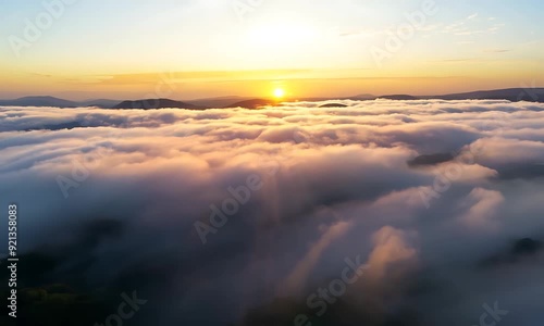 sun rise above the clouds