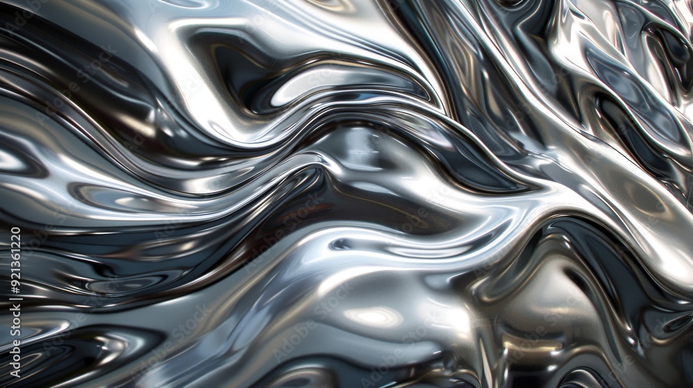 Surreal Metallic Contours: Metallic contours rendered in surreal patterns, using reflective surfaces and dynamic shapes to create abstract forms. Surreal Metallic Contours: Metallic contours rendered in surreal patterns, using reflective surfaces and dynamic shapes to create abstract forms.
