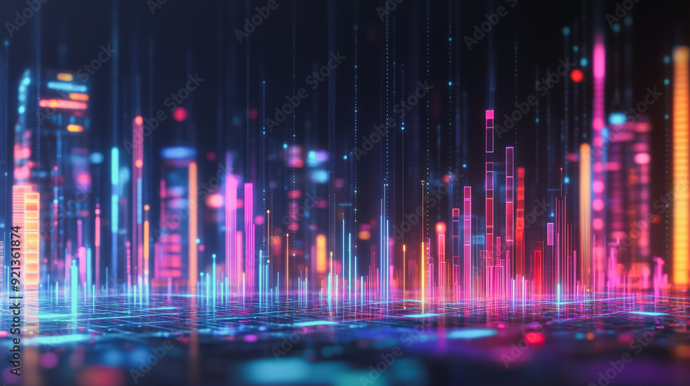 Smart digital city with connection network that is at the cutting edge of innovation in technology and business with bright, modern skyscrapers. Backgrounds for technology and charts and graphs Smart digital city with connection network that is at the cutting edge of innovation in technology and business with bright, modern skyscrapers. Backgrounds for technology and charts and graphs