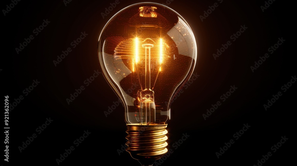 light bulb with glowing lines on dark background, concept of innovation and idea in technology business. light bulb with glowing lines on dark background, concept of innovation and idea in technology business.