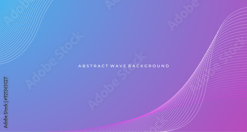 Abstract Wave Background in Calming Blue and Purple Gradient with Flowing Lines, Perfect for Corporate Presentations and Professional Digital Designs.