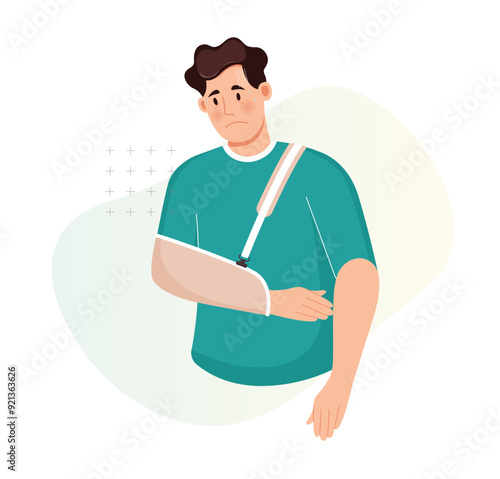 Hand Fracture - Dislocation of arm - Stock Illustration