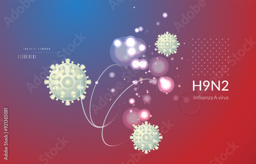 Influenza A virus subtype H9N2 Background - Illustration