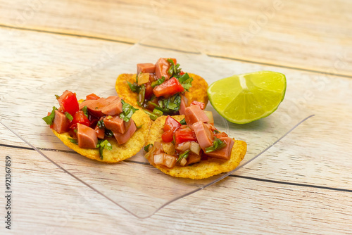 snack corn toast sausage lemon fresh