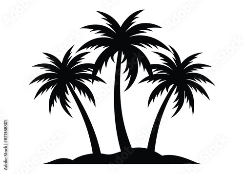 palm tree silhouette vector illustration 