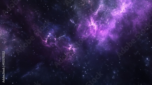 Cosmic Nebula in Purple Hues