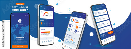 Online Banking Mobile Apps UI, UX, GUI set with wallet