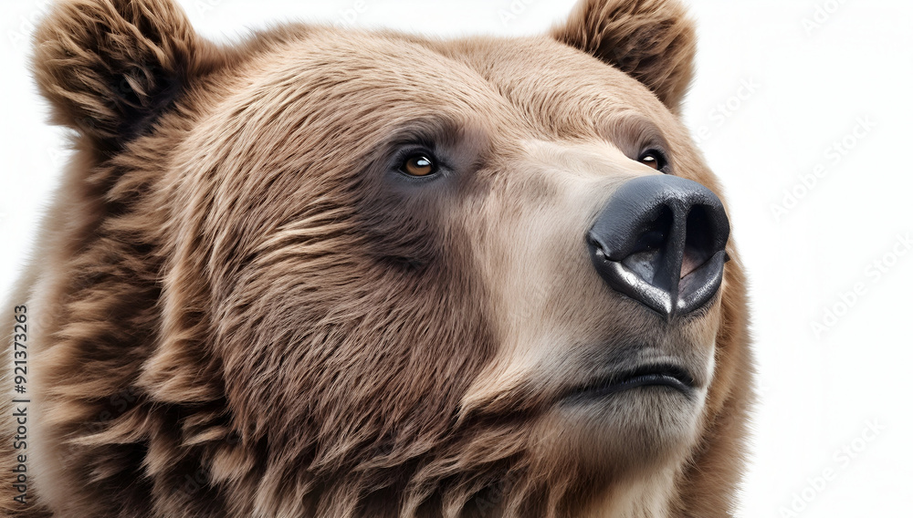 Fototapeta premium Illustration of a brown and white bear, Generative AI