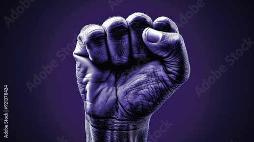 A hand with a fist raised in the air