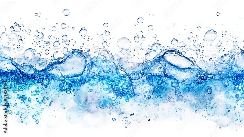 Crystal Clear Water Splash with Bubbles Crystal Clear Water Splash with Bubbles