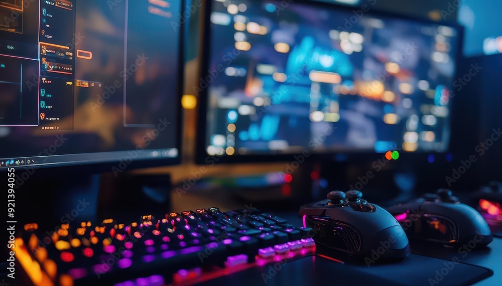 E-sports competitions, vibrant screens, dynamic action, virtual gaming E-sports competitions, vibrant screens, dynamic action, virtual gaming