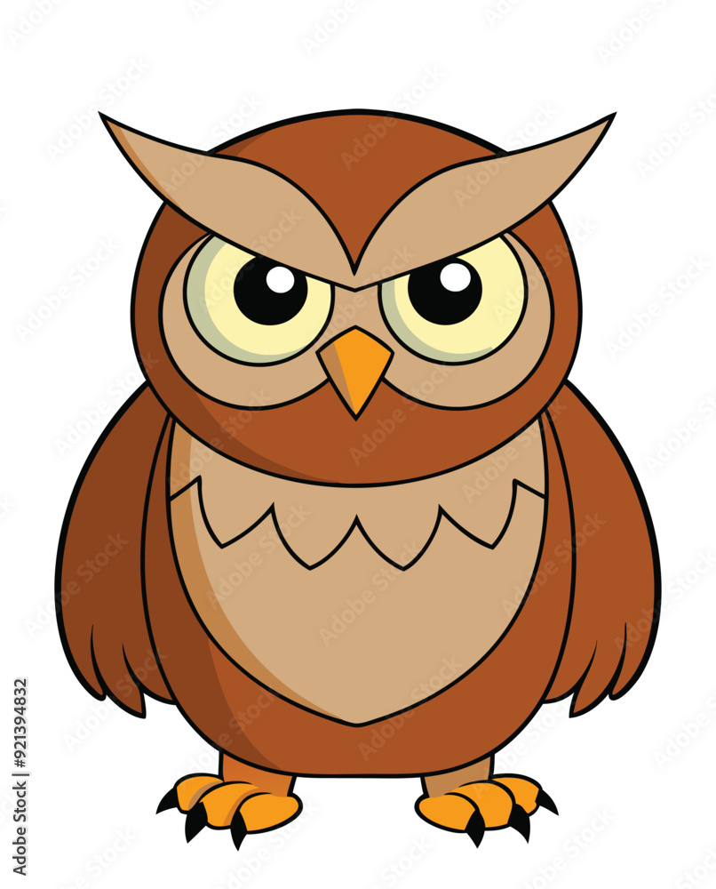 Owl cartoon character design illustration Owl cartoon character design illustration