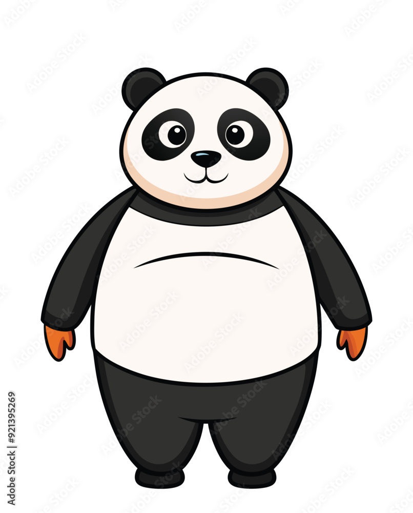 Naklejka premium A panda cartoon vector illustration