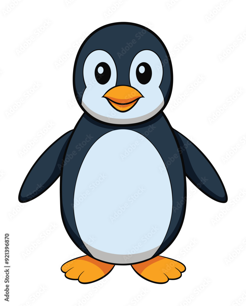 Fototapeta premium A penguin cartoon illustration