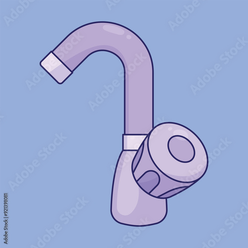 Basin Taps vector icon. bathroom water taps vector icon. tap water basin icon