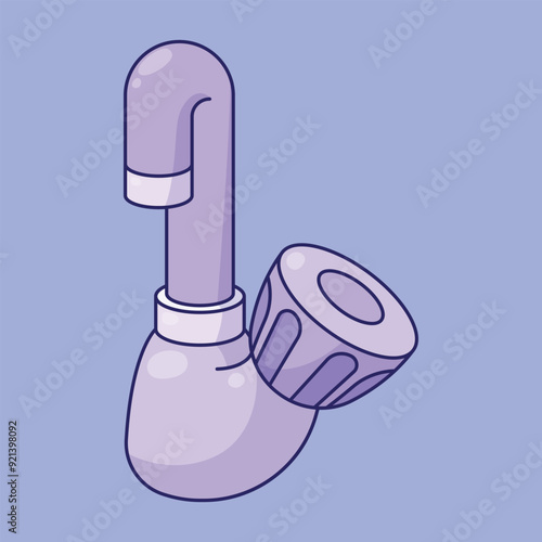 Basin Taps vector icon. bathroom water taps vector icon. tap water basin icon