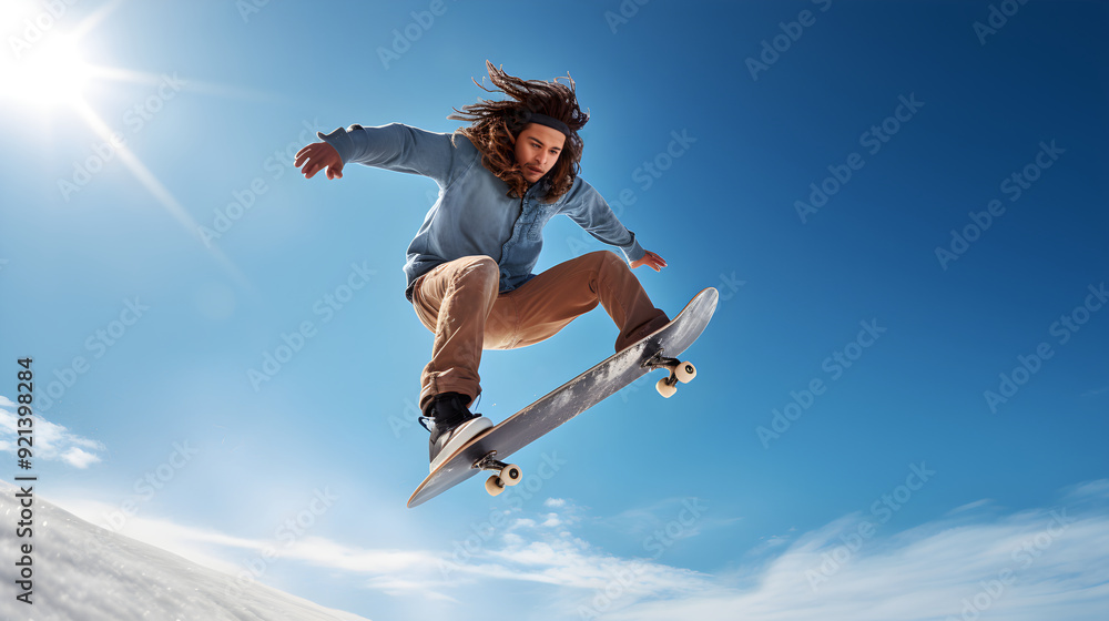 Sky-High Skateboard Stunt: A Heart-Stopping Display of Skill and Guts in Extreme Sports Sky-High Skateboard Stunt: A Heart-Stopping Display of Skill and Guts in Extreme Sports