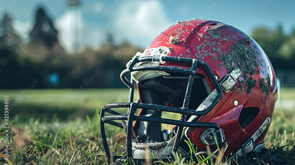 Football helmet. Football helmet.