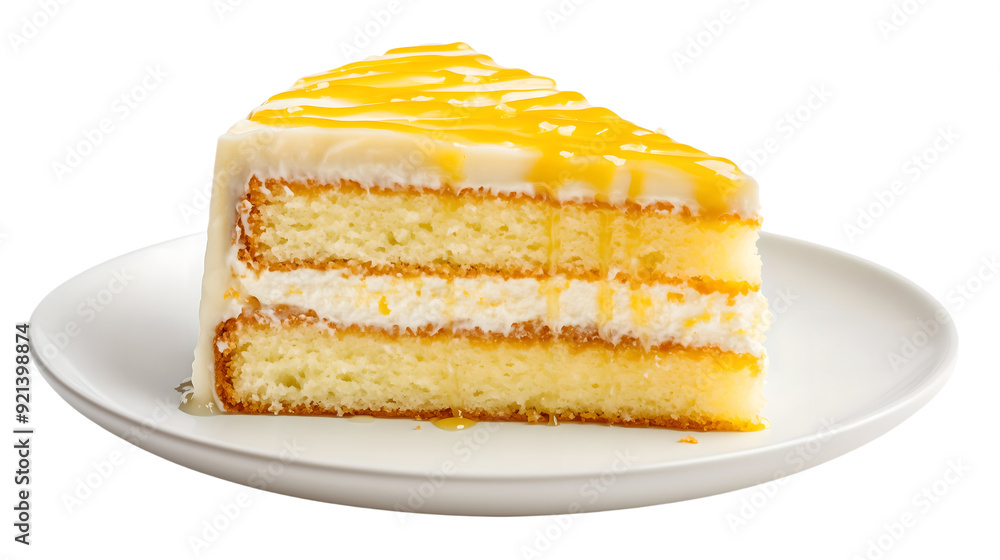 lemon ricotta cake with multiple layers, Transparent background lemon ricotta cake with multiple layers, Transparent background