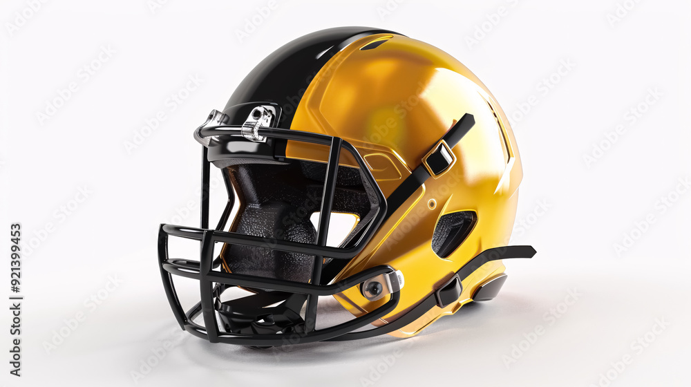 Fototapeta premium Football helmet on white.