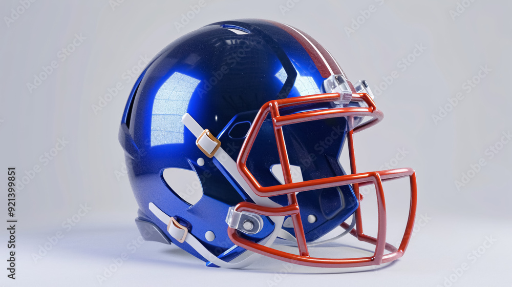 Fototapeta premium Football helmet on white.