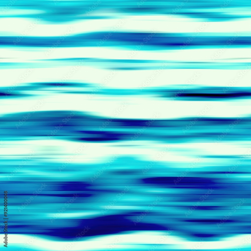 Modern summer thin line striped blur wash seamless pattern background for trendy beach wear and coastal living designs. Repeatable alcohol ink bleed effect in blue white indigo colors Modern summer thin line striped blur wash seamless pattern background for trendy beach wear and coastal living designs. Repeatable alcohol ink bleed effect in blue white indigo colors