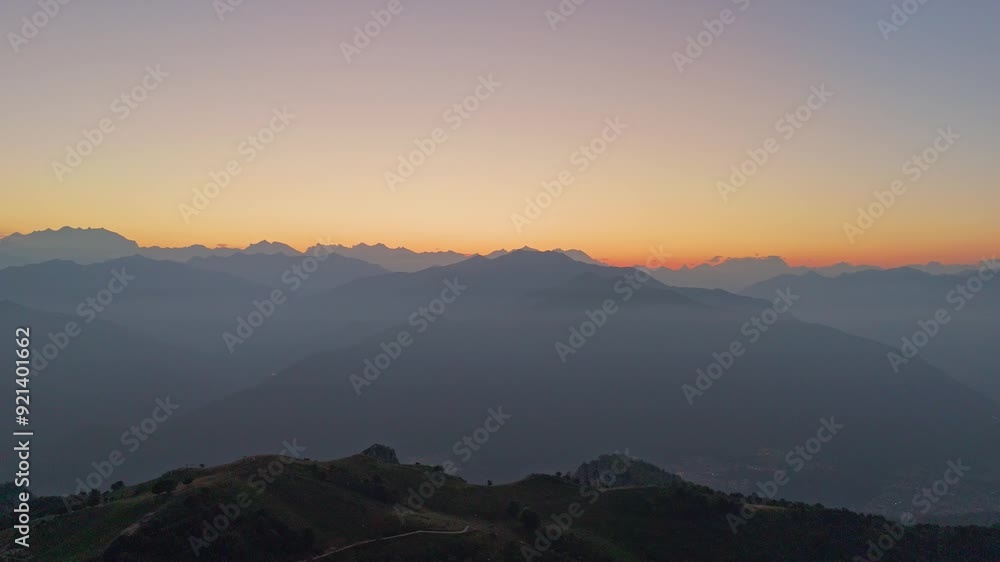 Alpino, Italy, bathed in the warm glow of sunset. Alpino, Italy, bathed in the warm glow of sunset.