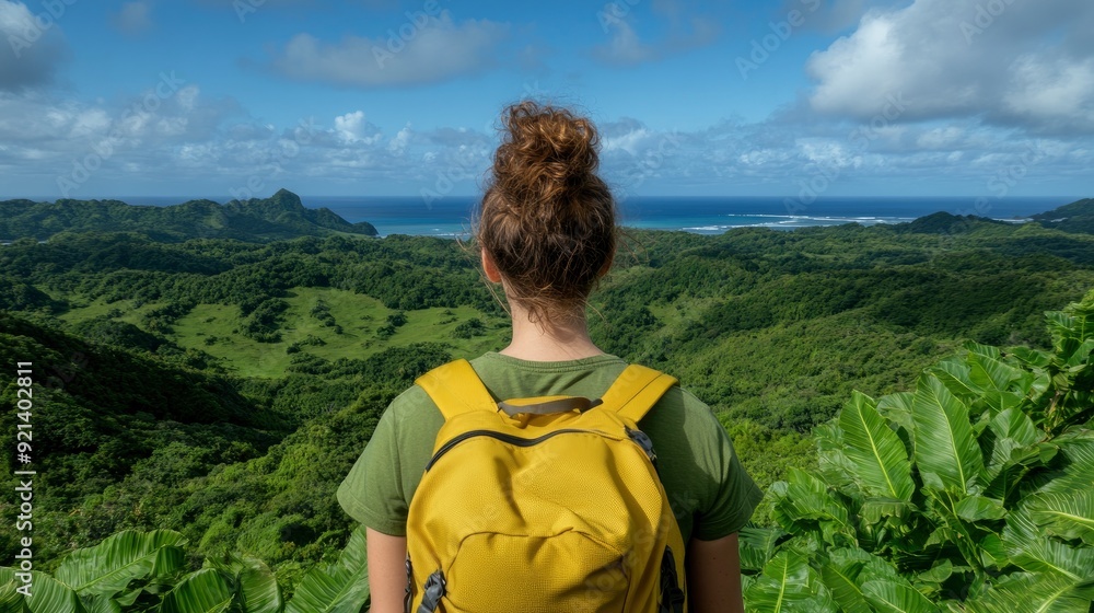 Young Woman Explores Okinawa, Travel Joy In Every Step Young Woman Explores Okinawa, Travel Joy In Every Step