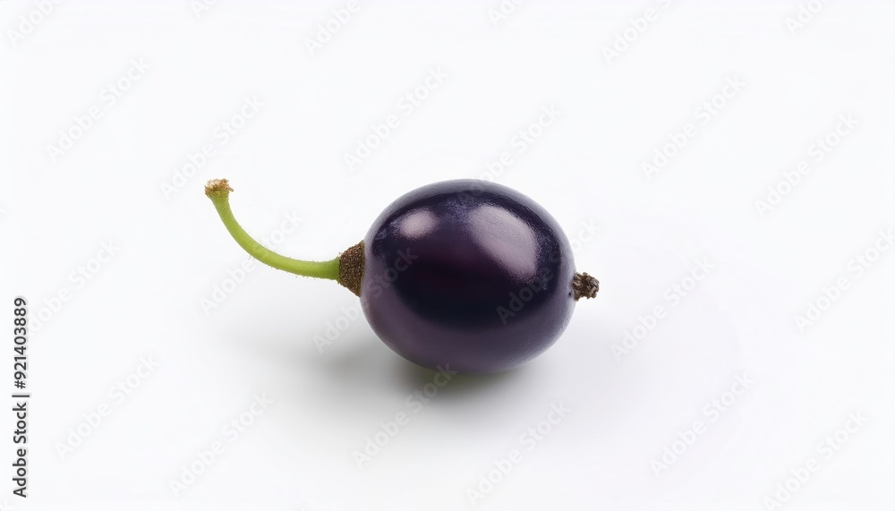 Blackcurrant Close-up: A single, ripe blackcurrant berry, glistening with natural juiciness, takes center stage against a clean backdrop. Its deep purple hue and delicate stem are sharply defined. Blackcurrant Close-up: A single, ripe blackcurrant berry, glistening with natural juiciness, takes center stage against a clean backdrop. Its deep purple hue and delicate stem are sharply defined.